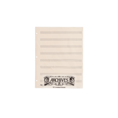 Archives LL10S Looseleaf Sheets - 10 stave, 50 pages (eggshell)