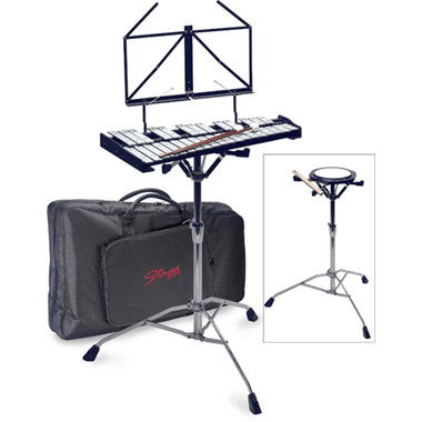 Stagg Bell-Set 32 Percussion Set (Metallophone/Practice Pad/Stand), with bag