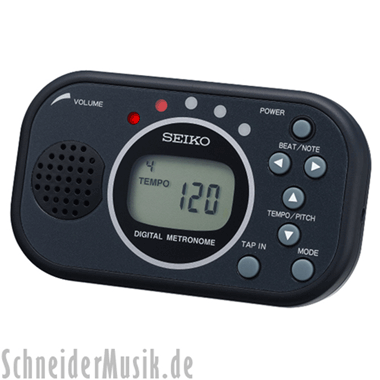 Seiko DM-100 Multi-Function Digital Metronome w/ Tap-In Function, black