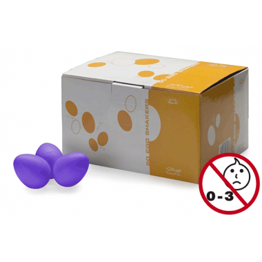 Stagg Box of 50 plastic egg shakers - Purple matt