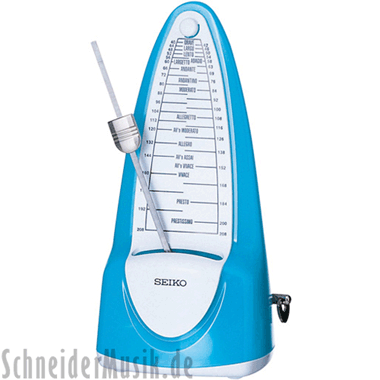 Seiko SPM-370 BL Mechanical Metronome with bell, transparent blue
