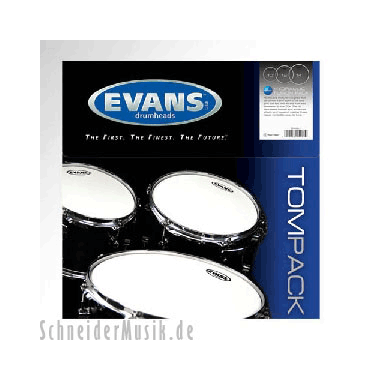 Evans ETP-HYDGL-F Hydraulic Glass FUSION Tom Pack (10" 12" 14") - Tom Batter Heads