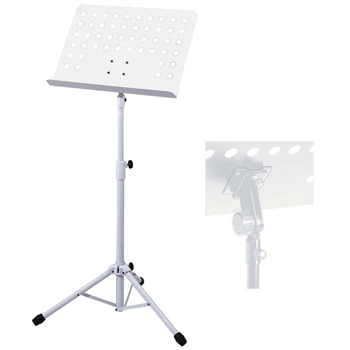 BSX 900751 Orchestra Music Stand (Perforated Metal Plate) white