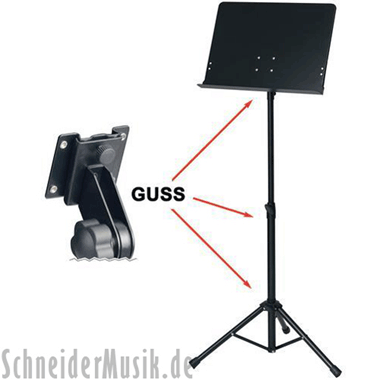 BSX 900752 Orchestra Music Stand (Solid Metal Plate) black
