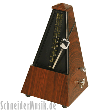 Catfish C-1 Mechanical Metronome with bell, dark mahogany-coloured