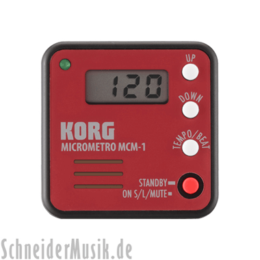 KORG MCM-1RD Micrometro - Digital (Clip-On) Metronome, red