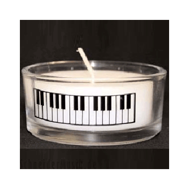 Maxi Tealight in a Glass "Keyboard"