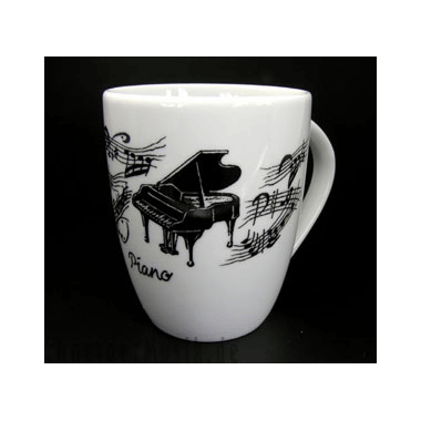 Henkelbecher mit Motiv Piano