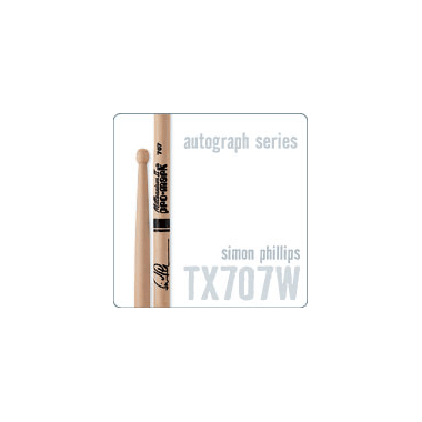 pro-mark TX707W Simon Phillips Signatur, American Hickory sticks - Wood Tip