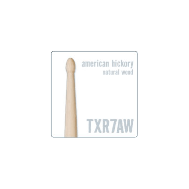 pro-mark TXR7AW *Naturals*, 7A American Hickory Sticks - Wood Tip