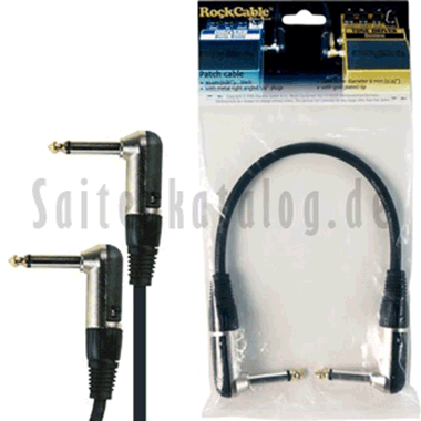 RockCable RCL 30111 D6 Patch Cable with angled 1/4'' plugs, 15 cm