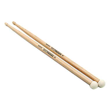 Rohema 61332/2FK The German Drumstick KOMBI STICKS - 5C w/Felt ball (25mm) Hickory lacquered