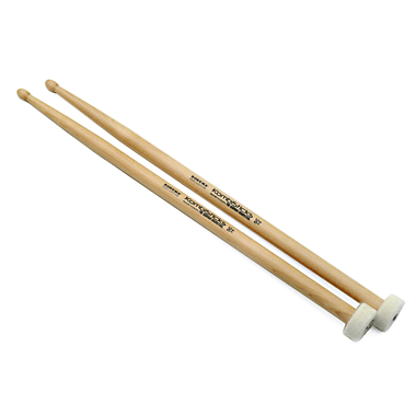 Rohema 61332/2FS The German Drumstick KOMBI STICKS - 5C w/Felt Disc, Hickory lacquered