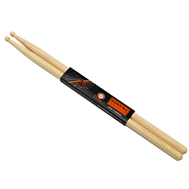 Rohema 61361/2 The German Drumstick ROUNDED TIP - WZ 707 Sticks Hickory lacquered