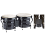 Stagg BWM-B 7.5" & 6.5" Lacquered Wood Bongos - Black