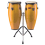 Stagg CWM-A-D 10" + 11" Wooden Congas w/ double stand - Amber