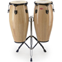 Stagg CWML-N-D 11"+11.3/4" Wooden Congas w/ double stand - Natural
