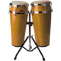 Stagg LTD-A 2x Latin Drums 10"/11" w/ height-adjustable stand - Amber