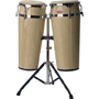 Stagg LTD-N 2x Latin Drums 10"/11" w/ height-adjustable stand  - Natural