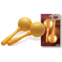 Stagg MRP-19YW Pair of plastic Spherical Maracas - Yellow