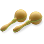 Stagg MRP-20YW Pair of plastic Spherical Maracas - Yellow