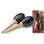 Stagg MRW-19 Pair of wooden Oval Maracas - Black