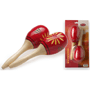 Stagg MRW-26 Pair of wooden Oval Maracas - Red
