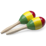 Stagg MRW-29R Pair of wooden Oval Maracas - Reggae