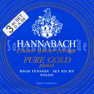 Hannabach 8257 HT Pure 24 Carat Gold-Plated, 3-Bass Set Hannabach 8257 HT Pure 24 Carat Gold-Plated, 3-Bass Set