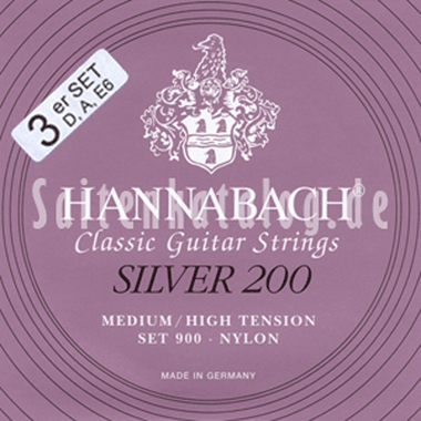 Hannabach 900 MHT SILVER 200 Medium/High, Bass Profipack