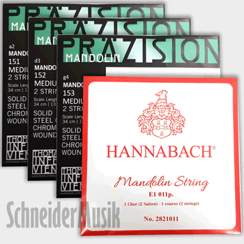 Thomastik Mandoline G4 D3 A2 + Hannabach E1 Loop End