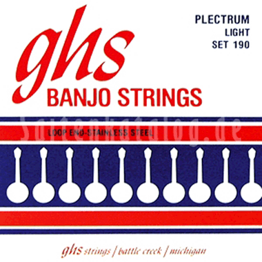 GHS 190 Plectrum Banjo Stainless Steel light Loop End