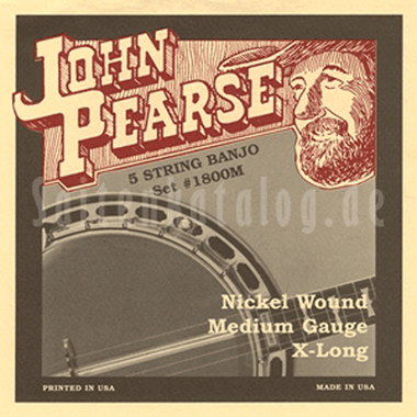 John Pearse 5-string Banjo Nickel 1800 M