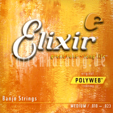 Elixir 11650 Banjo 5-string Nickel mit Original POLYWEB Coating, Medium