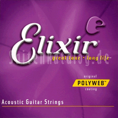 Elixir 11125 Resonator (Acoustic) 80/20 Bronze Original POLYWEB Coating, Standard