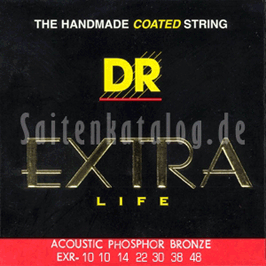 DR EXR-10/12 EXTRA LIFE Clear Coated Lite 12-string