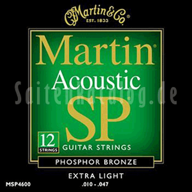 Martin MSP4600 SP Studio Performance Phosphor Bronze XL 12-string