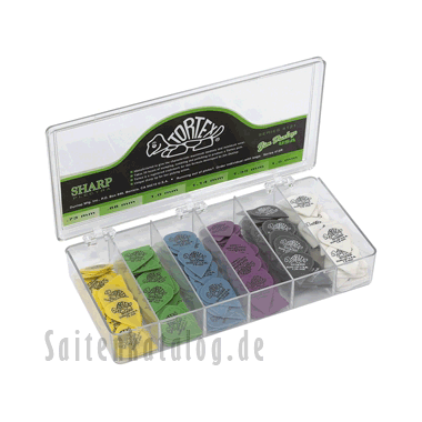 Dunlop 412 Plektren TORTEX SHARP Dealers Pack