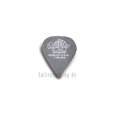 Dunlop 412 Púas TORTEX SHARP negras 1.35 mm
