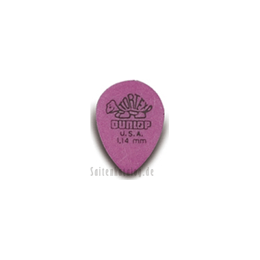 Dunlop 423 Plektren TORTEX SMALL TEAR DROP Big Pack violett 1.14 mm