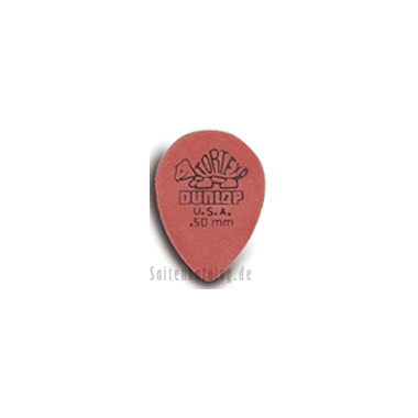 Dunlop 423 Plektren TORTEX SMALL TEAR DROP Big Pack red 0.50 mm