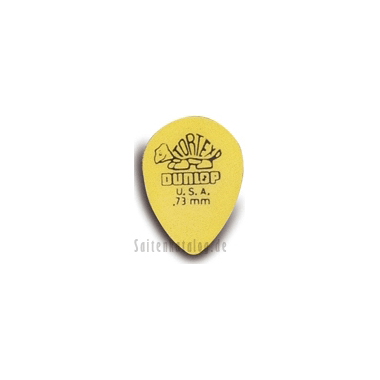 Dunlop 423 Púas TORTEX SMALL TEAR DROP amarillas 0.73 mm