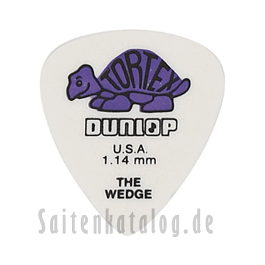 Dunlop 424 Plektren TORTEX WEDGE Players violett 1.14 mm