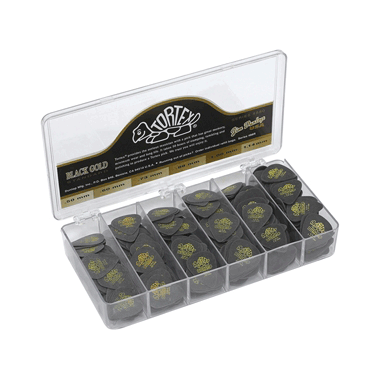 Dunlop 488 Plektren TORTEX BLACK GOLD STANDARD Dealers Pack