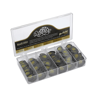 Dunlop 482 Plektren TORTEX BLACK GOLD JAZZ III Dealers Pack