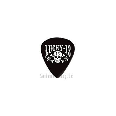 Dunlop L13 Púas LUCKY 13 No.4 Skull & Stars negras 0.60 mm