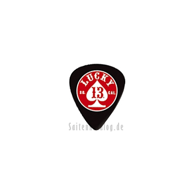 Dunlop L13 Plektren LUCKY 13 No.6 Spade Circle black 0.60 mm