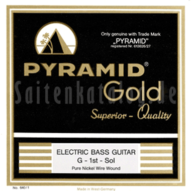 Pyramid GOLD E-Bass Chrome-Nickel Flatwound, Long Scale