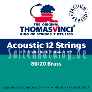 Thomas Vinci 405 L Acoustic Guitar 12 string  -  80/20 Brass Wound