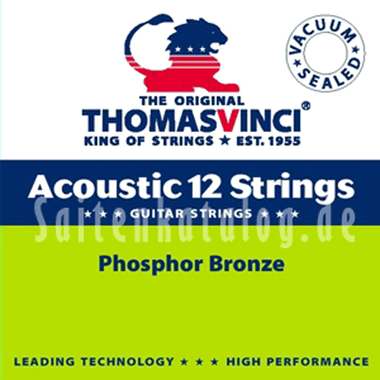 Thomas Vinci 509 SXL Acoustic Guitar 12 string -  Phosphor Bronze